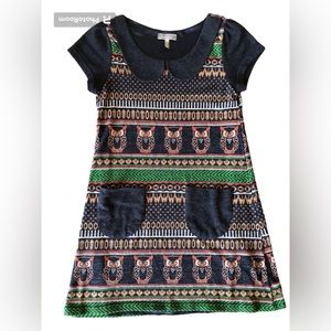 Gracia Knit Dress Owl Size Medium